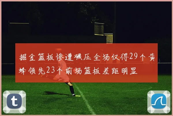 掘金篮板惨遭碾压全场仅得29个黄蜂领先23个前场篮板差距明显